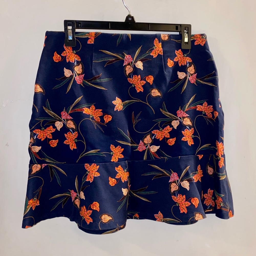 Loft Navy Ponte Skirt Medium Like New